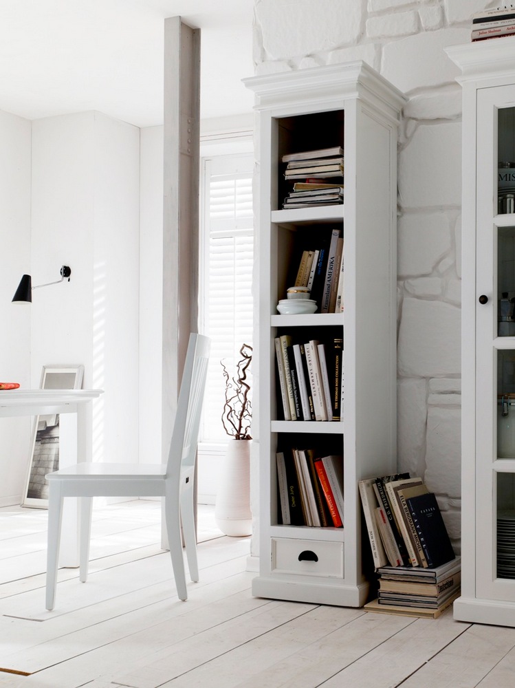 Massivholz Bücherregal exklusiv hochwertig NovaSolo Halifax Landhausstil